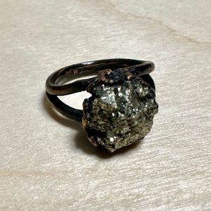 Copper hematite ring size 5
